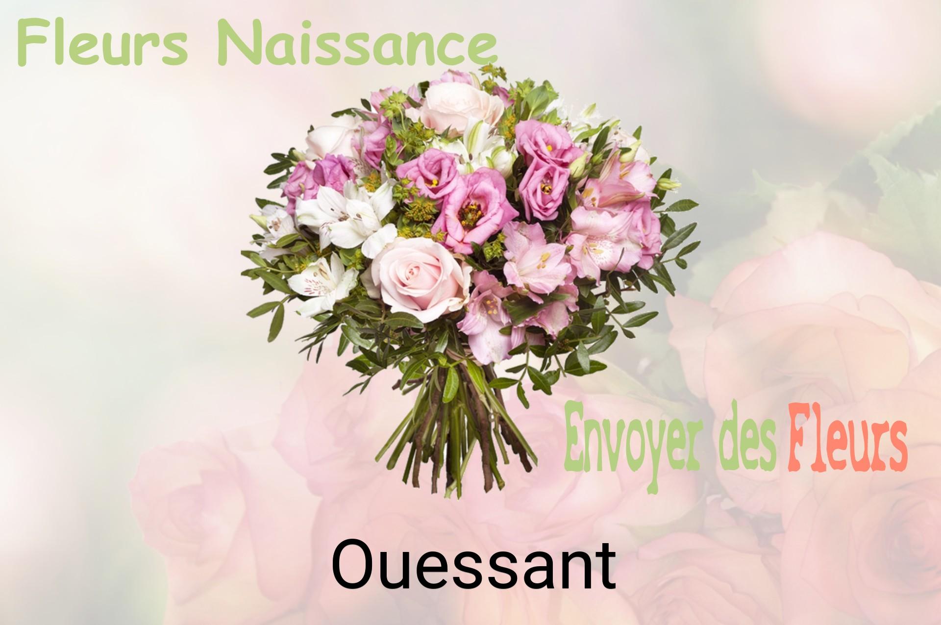 Bouquet de fleurs de naissance livré à Ouessant